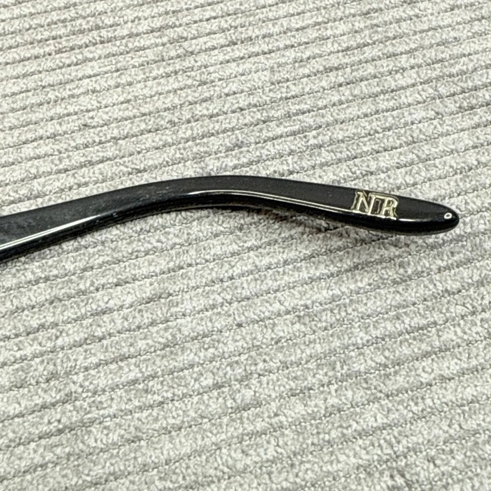 Nina Ricci NR2255 Black Oval Eyeglasses Metal Frames Womens Y2K